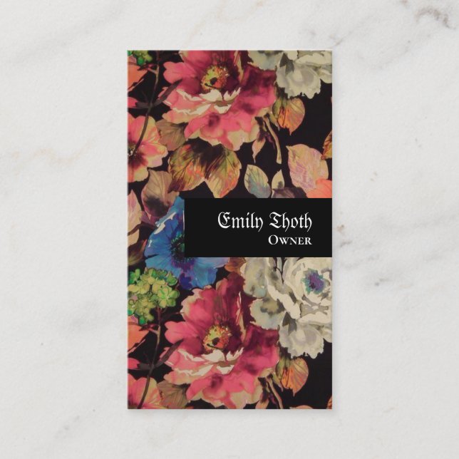 CARTE DE VISITE 大人っぽいデザインのお花の (Devant)