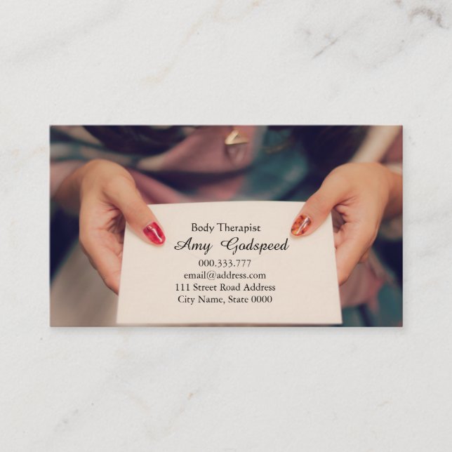 CARTE DE VISITE 女性の自己紹介カード　オシャレ (Devant)