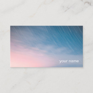 CARTE DE VISITE 明け方の空と流星 シンプルな名刺 ビジネスカード ショップカード