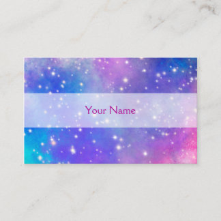 CARTE DE VISITE 星がキラキラ輝く宇宙のイラストを使った名刺
