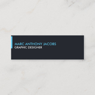 Carte de visite 002 - Minimal moderne, noir/bleu