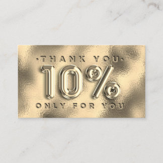 Carte De Visite 100 INSÉRER QRCODE 10%OFF Logo Merci or
