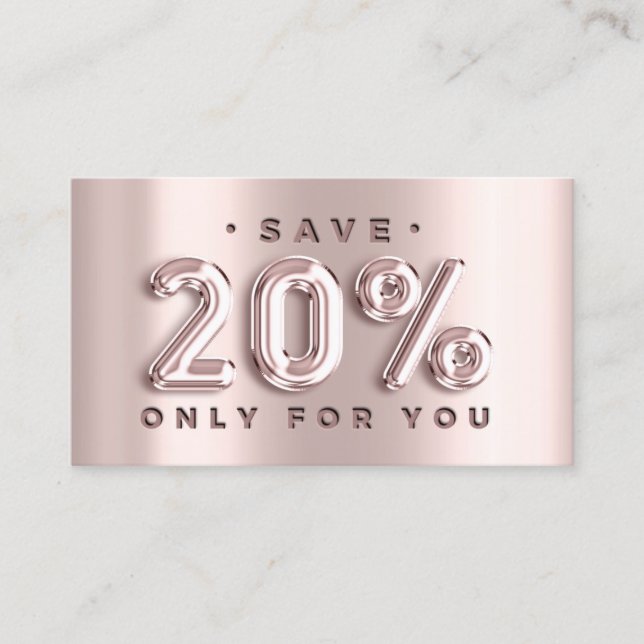 Carte De Visite 100 INSÉRER QRCODE 20%OFF Rose de logo personnalis (Devant)