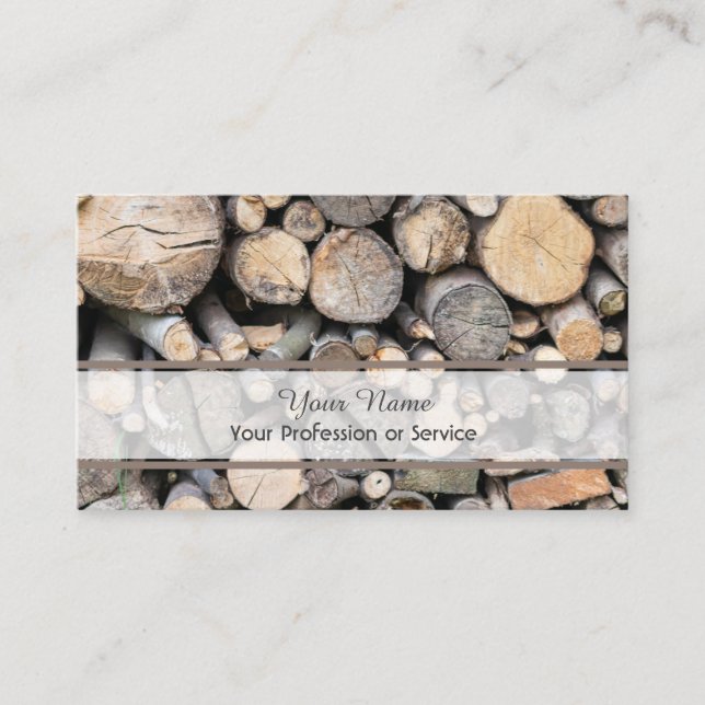 carte de visite 100% naturel bio en bois (Devant)