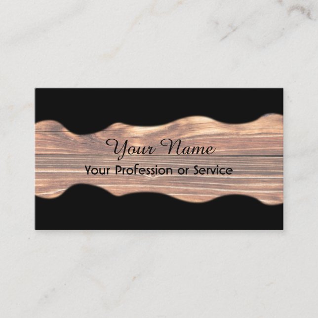 carte de visite 100% naturel bio en bois (Devant)