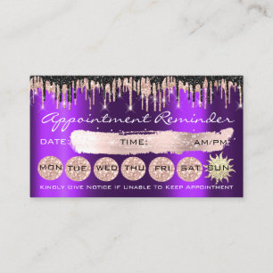 Carte De Visite 100 Rappel de rendez-vous Rose Purple Parties scin