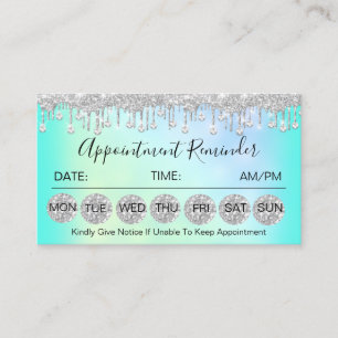Carte De Visite 100 Rappel des rendez-vous Coiffeurs Diamond Nails