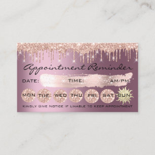 Carte De Visite 100 Rose de rappel de rendez-vous