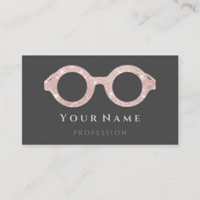 Carte De Visite 100 Roses Opticiens Soins oculaires Lunettes optiq (Devant)