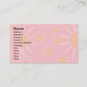 Carte De Visite 102705-marguerites-FLEURS JOURNÉES JAUNES ROSES