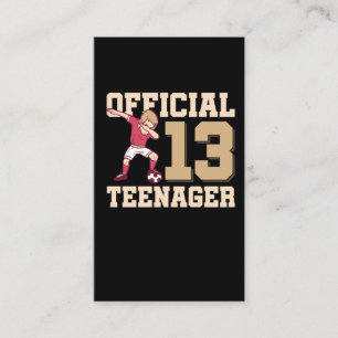 Carte De Visite 13e anniversaire 2008 Dabbing Boy Football adolesc