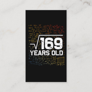 Carte De Visite 13e anniversaire racine du humour mathématique 169