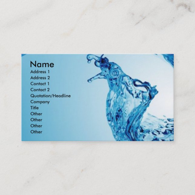 Carte De Visite 14, Nom, Adresse 1, Adresse 2, Contact 1, Suite... (Devant)