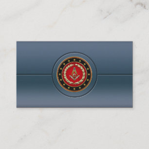 Carte De Visite [154] Carré maçonnique et compas [3e degré]