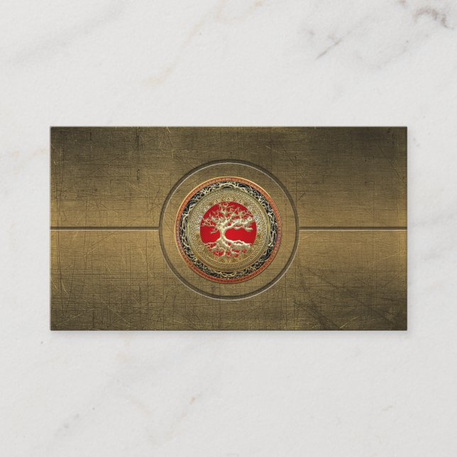 Carte De Visite [154] Treasure Trove : Celtic Tree of Life [Or] (Devant)