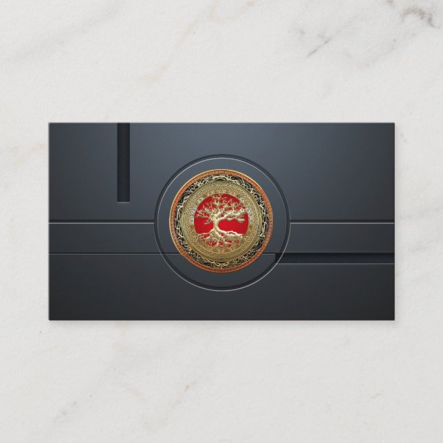 Carte De Visite [154] Treasure Trove : Celtic Tree of Life [Or] (Devant)