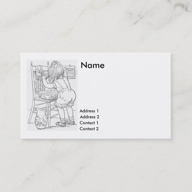 Carte De Visite 1897- le lavage de bébé possèdent des cheveux dans (Devant)