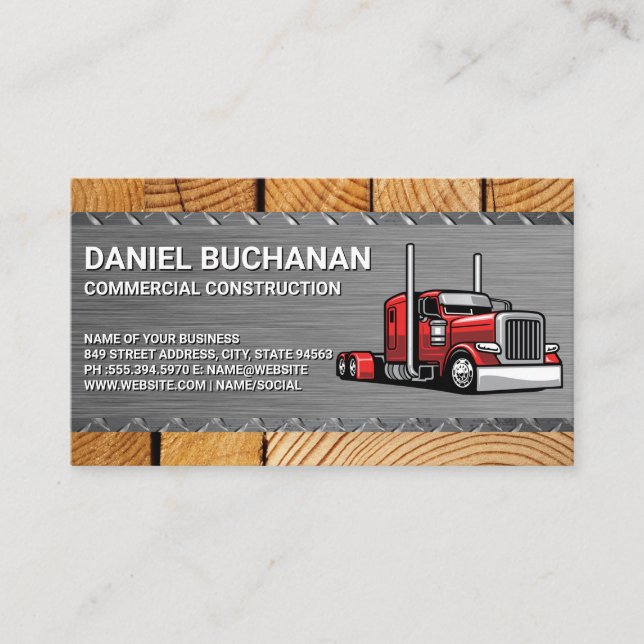 Carte De Visite 18 Routeur | Chauffeur de camion | Construction (Devant)