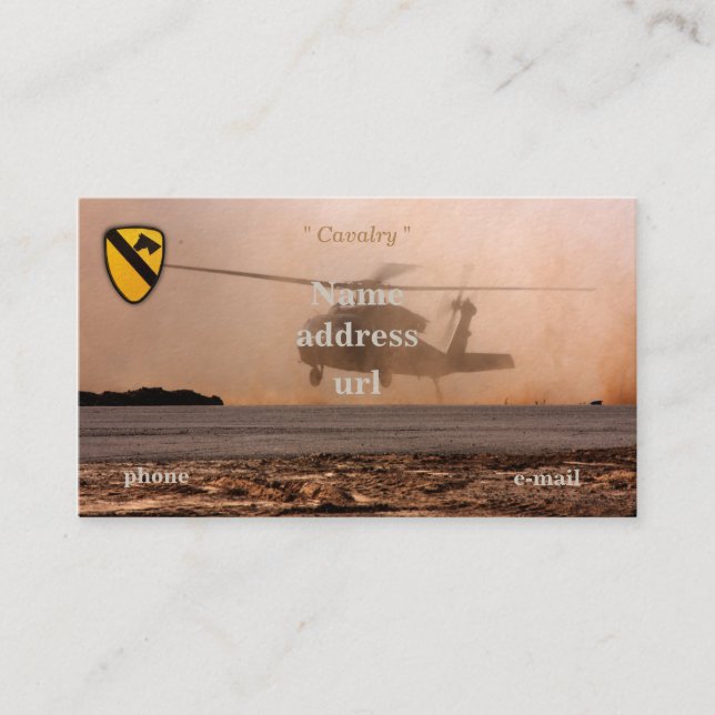 Carte De Visite 1ère 7e division de cavalerie (Devant)