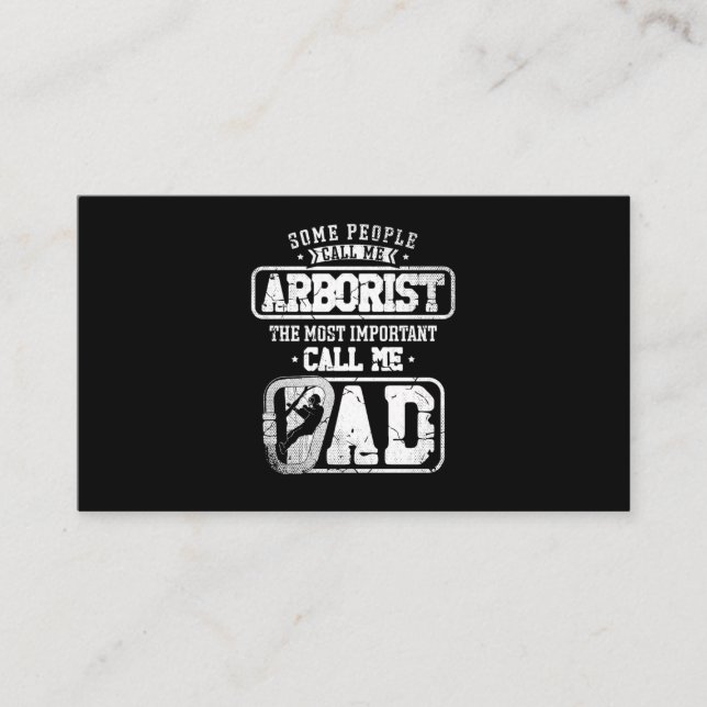 Carte De Visite 21.Arboriste pour une trée (Devant)