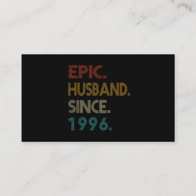 Carte De Visite 25e anniversaire du Mariage Cadeau à son mari épiq (Devant)