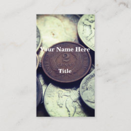 Carte De Visite 2 Cents Coin