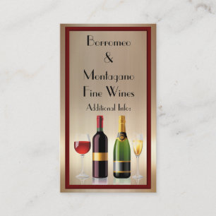 Carte de visite 2 d'or de vin fin