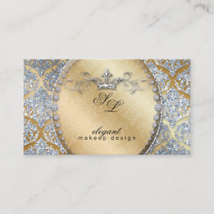Carte De Visite 311 Artiste de maquillage de bijoux de mode Damask