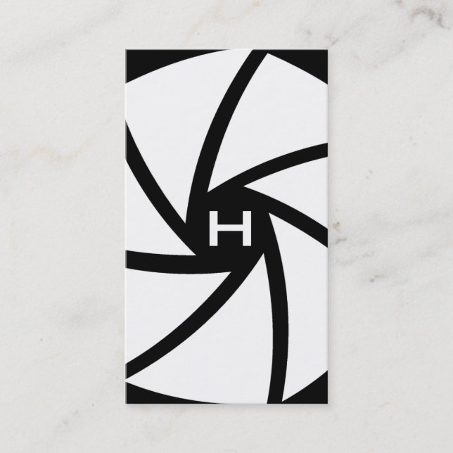 Carte De Visite 311-CAMÉRA PRÊT | Noir et blanc (Devant)