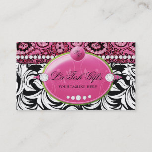 Carte De Visite 311 Delish rose somptueux avec Fleur de Lis