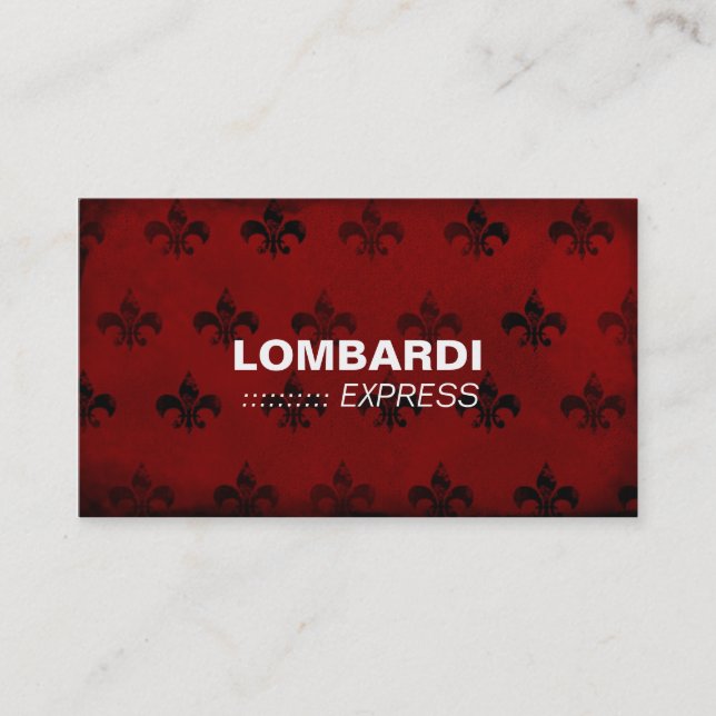 CARTE DE VISITE 311-FLEUR DE GRUNGE RED (Devant)