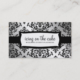 Carte De Visite 311-Icing sur l'argent métallique de gâteau