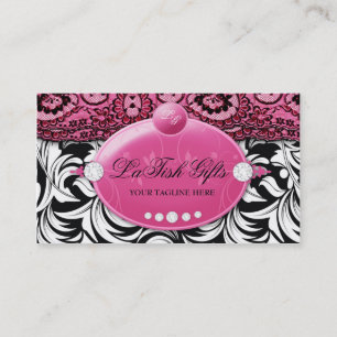 Carte De Visite 311-Lavish Delish rose avec le Fashionista