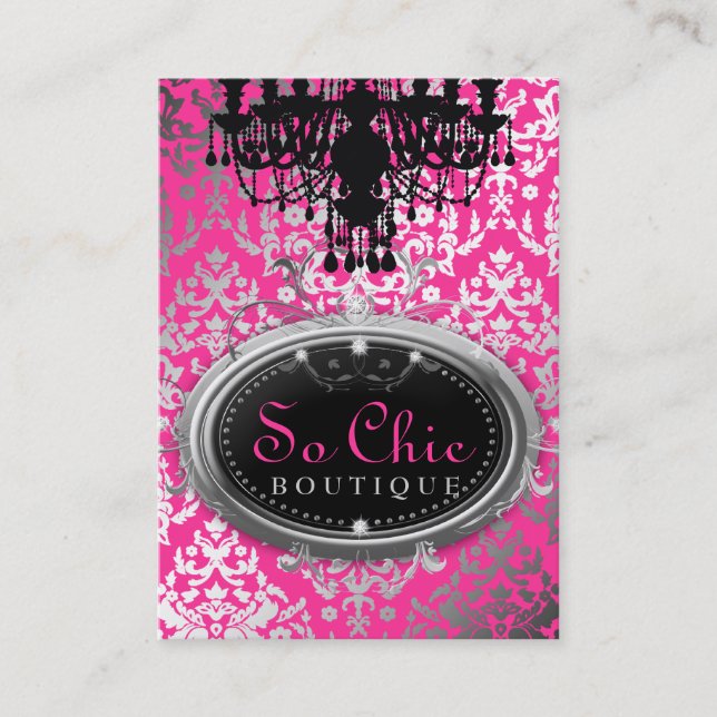 Carte De Visite 311 roses indien tellement chics de boutique (Devant)