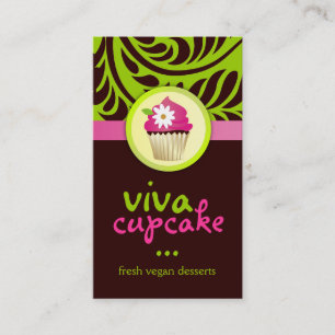 Carte De Visite 311 Viva Cupcake Vertical Green