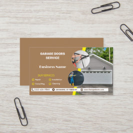 Carte De Visite 3 Porte Et Service De Garage Photo Modifiable