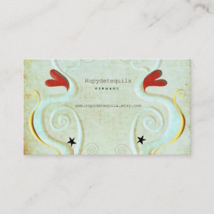 Carte de visite 3dimensions Red Heart Swirls