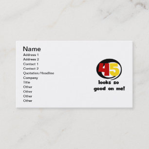 Carte De Visite 45 T-shirts et cadeaux sont si bons pour moi