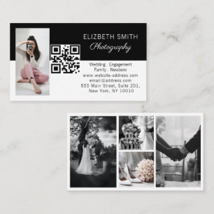 Carte De Visite 4 Photographe Mariage de photos Code QR