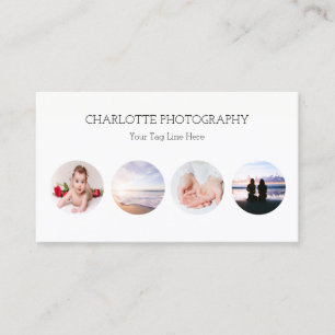 Carte De Visite 4 photographies modernes en noir et blanc