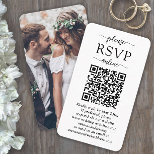 Carte De Visite 50 enveloppes de mariage avec QR code de réponse e
