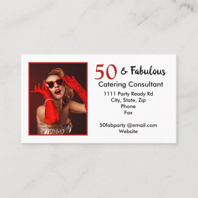 Carte De Visite 50 et fabuleux 50e anniversaire Consultant en rest (Devant)