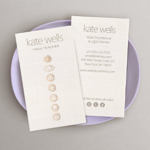 Carte De Visite 7 Chakras Professeur de Yoga