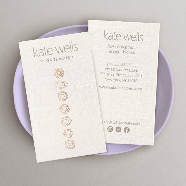 Carte De Visite 7 Chakras Professeur de Yoga (Créateur téléchargé)