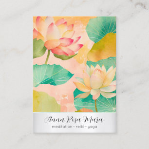 Carte De Visite *~* 8 Art Lotus PHOTO Nature Fleurs QR AP67