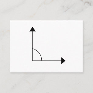 Carte De Visite 90 Degré Enseignant en mathématiques d'angle droit