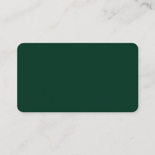 Carte de visite à arrondi vert foncé (Devant)