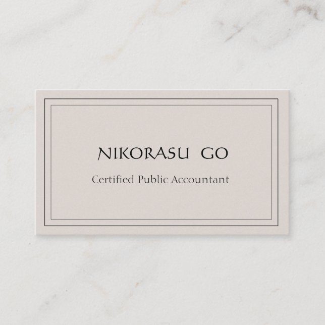 Carte De Visite a certified public accountant　BUSINESSCARD (Devant)