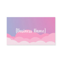 Carte de visite à dégradé pastel avec nuages | Sur