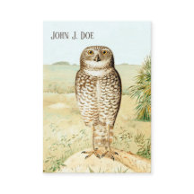 Carte de visite à deux faces pour les oiseaux